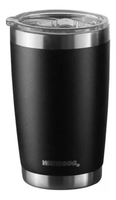 Vaso Térmico BORDA 500ML WATERDOG Doble Pared/Acero Inox Negro - mercadocontin