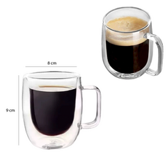 Taza Doble Vidrio 240 ml