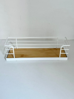 Estante Organizador Metal Bambú White 27,40x8,90x8cm