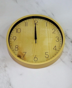 Reloj Para Pared Simil Madera 30cm