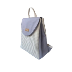 Mochila Urbana Lona Mil Rayas/Gris - comprar online