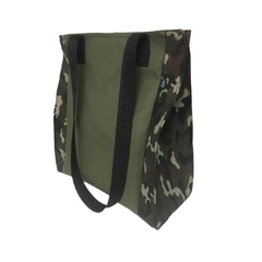 Cartera Bolso Playero Lona + Monedero Musgo/Borde Camuflado