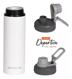 Botella Deportiva TONGO 750ML WATERDOG Aluminio Blanca - comprar online