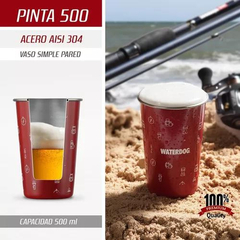 Vaso Simple Pared WATERDOG PINTA 500cc Rojo - comprar online