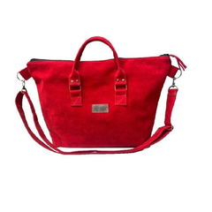 Bolso Viajero "L" Gamuza Rojo