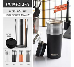 Vaso Doble Pared WATERDOG OLIVERA Acero 450cc Azul - tienda online