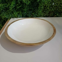 Bowl De Madera Esmalta SAHA 30x8cm - comprar online