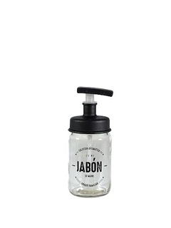 Dispenser Jabón Líquido Vidrio Negro 360cc