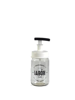 Dispenser Jabón Líquido Vidrio Blanco 360cc