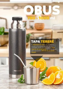 Termo OBUS 1L WATERDOG Doble Pared/Acero Inox -Pico Cebador Negro - tienda online