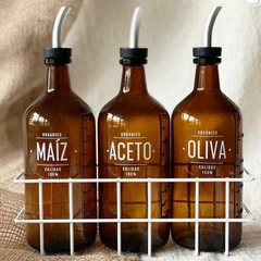 Botella Ambar Para Aceite De Maíz 500cc - comprar online