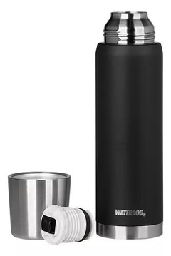 Termo OBUS 1L WATERDOG Doble Pared/Acero Inox -Pico Cebador Negro