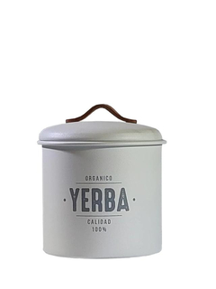 Tarro Yerba Blanco Manija De Cuero 1/2kgr