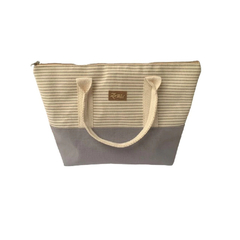 Cartera HAND BAG Lona Mil Rayas/Gris - comprar online