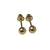 Brinco Bola em Ouro 18K 3mm