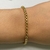 Pulseira Unissex veneziana bolinha em ouro amarelo - comprar online