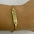 Pulseira Chapa Infantil em Ouro 18K com elo 3/1 - comprar online