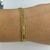 Pulseira unissex esteira dupla em ouro amarelo - comprar online