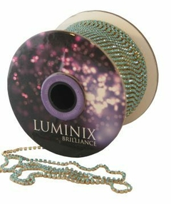 Corrente de strass PL14 aquamarine Luminix Brilhance