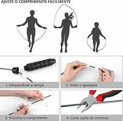 Corda De Pular Crossfit Profissional Ajustável Treino Fitness MDG Fit ® - MDG Fit ®