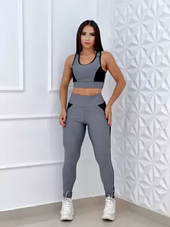 Conjunto Academia Calça Legging Suplex Cintura Alta + Top com Bojo - Roupa de Treino Fitness MDG Fit® - loja online