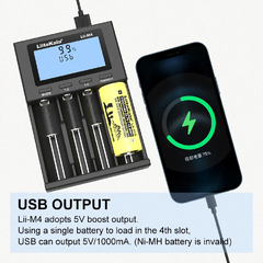 LiitoKala-batería recargable Lii-M4 18650, cargador inteligente de 3,7 V, 26650