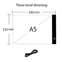 Imagen de Tablero de dibujo de tamaño A4 con iluminación LED