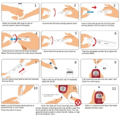 Safe AQ Medidor de glucosa en sangre, con tiras reactivas