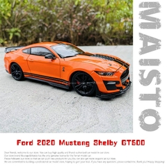 Maisto 1:24, nuevo Ford Mustang Shelby GT500, modelo de coche de aleación