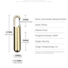 Mini cápsula sellada portátil de acero inoxidable, pastillero impermeable - tienda en línea