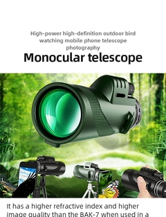 Telescopio portátil con Zoom HD de 5000M, plegable de larga distancia,