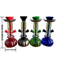 Imagen de Juego de cachimba y Shisha acrílica con doble manguera de silicona