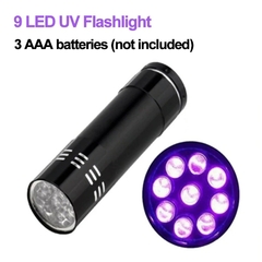 Linterna LED UV portátil, Mini linterna ultravioleta impermeable con zoom en internet