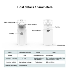 Nebulizador de malla silencioso médico USB, Mini humidificador - comprar en línea