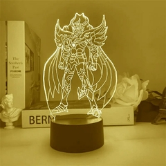 Saint Seiya-Lámpara de noche 3D, lámpara LED de Anime, caballeros del zodiaco - comprar en línea