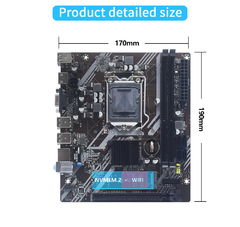 MUCAI-Kit de placa base H61 LGA 1155, Compatible con Intel Core CPU de 2ª y 3ª - Camposhop