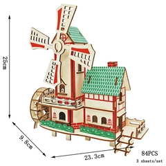 Imagen de Rompecabezas de madera 3D autobús Retro, Campervan de estilo europ