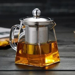 Infusor de té resistente al calor, tetera de vidrio transparente con infusor - Camposhop