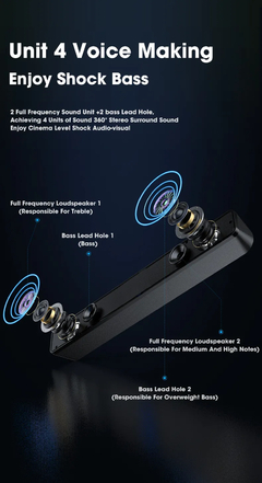 Imagen de Sistema de sonido para cine en casa, barra de sonido envolvente 4D con Bluetooth