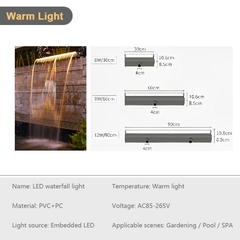 Luces de cascada acrílicas para decoración, cortina de agua para pared - comprar en línea