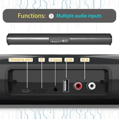 Imagen de Barra de sonido envolvente para TV y coche, con cable e inalámbrico