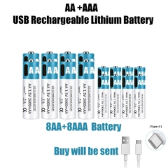 Batería recargable de iones de litio, pila AA y AAA de 1,5 V, 2600mAh, Entrega a 70 dias aprox - comprar en línea