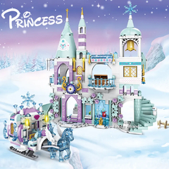 Juego de bloques de construcción de Castillo de hielo de princesa Friends