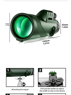 Telescopio portátil con Zoom HD de 5000M, plegable de larga distancia, - tienda en línea