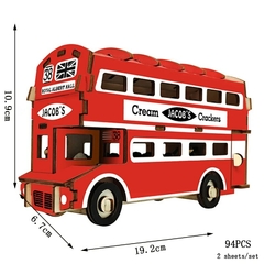 Imagen de Rompecabezas de madera 3D autobús Retro, Campervan de estilo europ