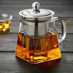 Infusor de té resistente al calor, tetera de vidrio transparente con infusor - Camposhop