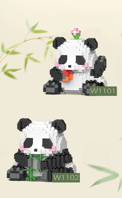 Bloques de construcción de animales Panda en internet