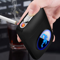 Estuche de cigarrillos con carga USB, caja contenedor de almacenamiento - tienda en línea