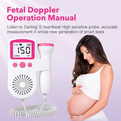 Aicare-Monitor de ritmo cardíaco Fetal Doppler para bebé, Detector de latidos