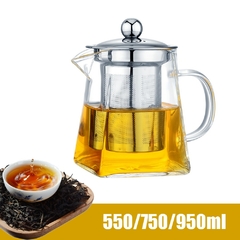 Infusor de té resistente al calor, tetera de vidrio transparente con infusor - Camposhop